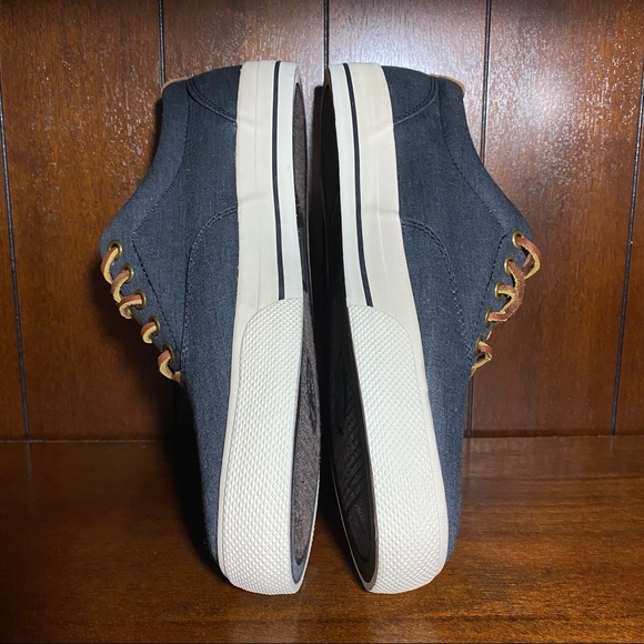 NEW! Polo Ralph Lauren Vito Leather Lace Canvas Shoes Size 8 - Picture 4 of 8